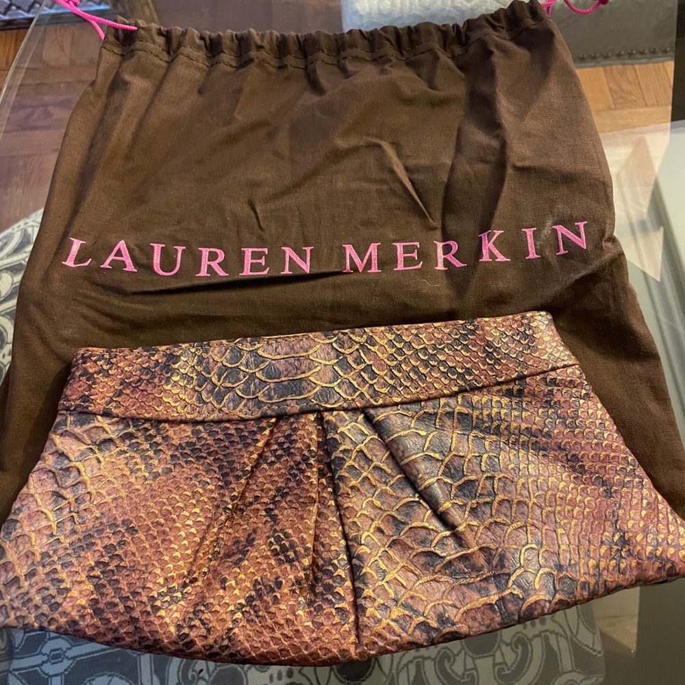 Laure Merkin snakeskin clutch
